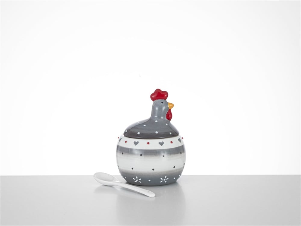East Silicone With Spoon Cruet White-Gray
