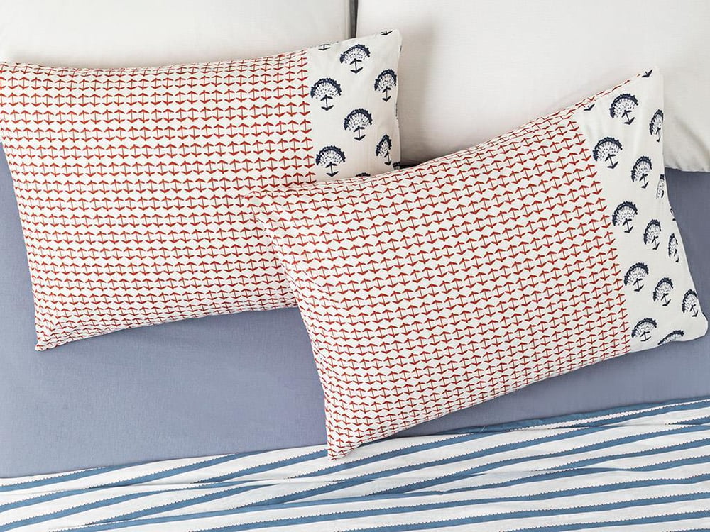 Euphoria Cottony 2 Set Pillowcase 50x70 cm Indigo – Terracotta