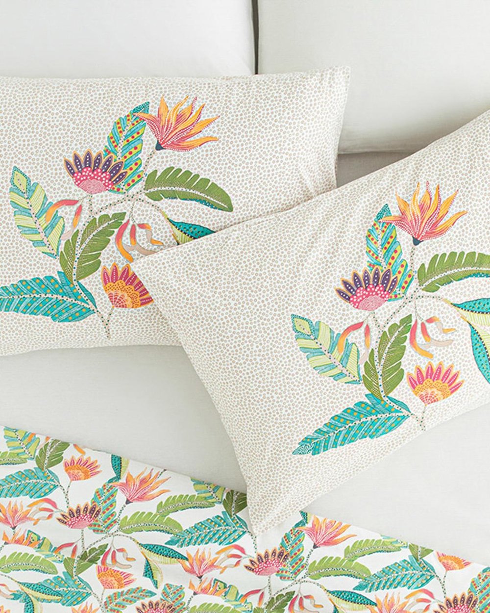 Exotic Flower Cottony 2 Set Pillowcase 50x70 cm Pink