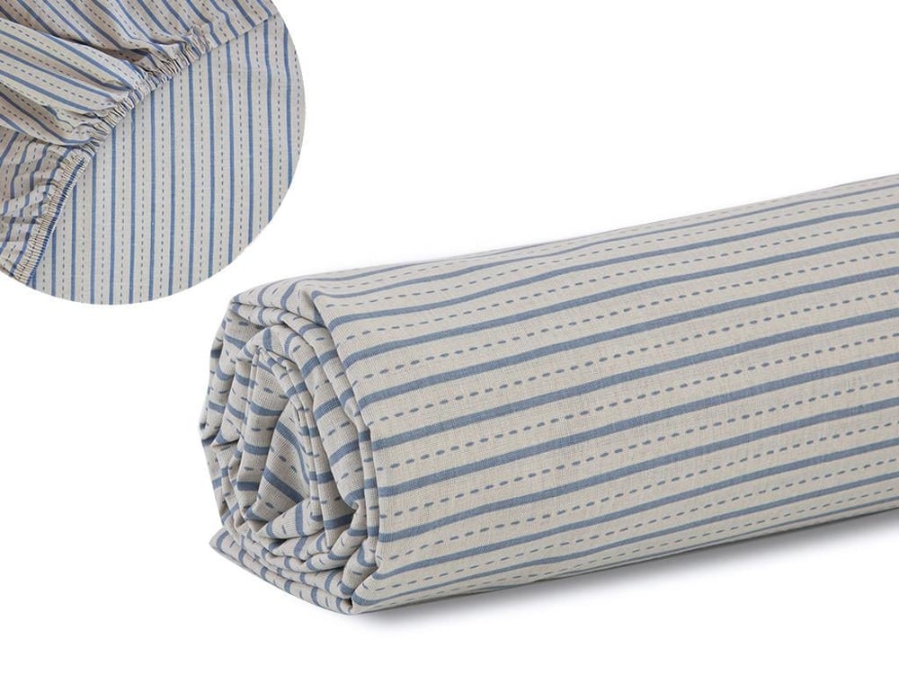 Fâșia urbană Cu Bumbac King Size Cearșaf Cu Elastic 200x200 cm Albastru