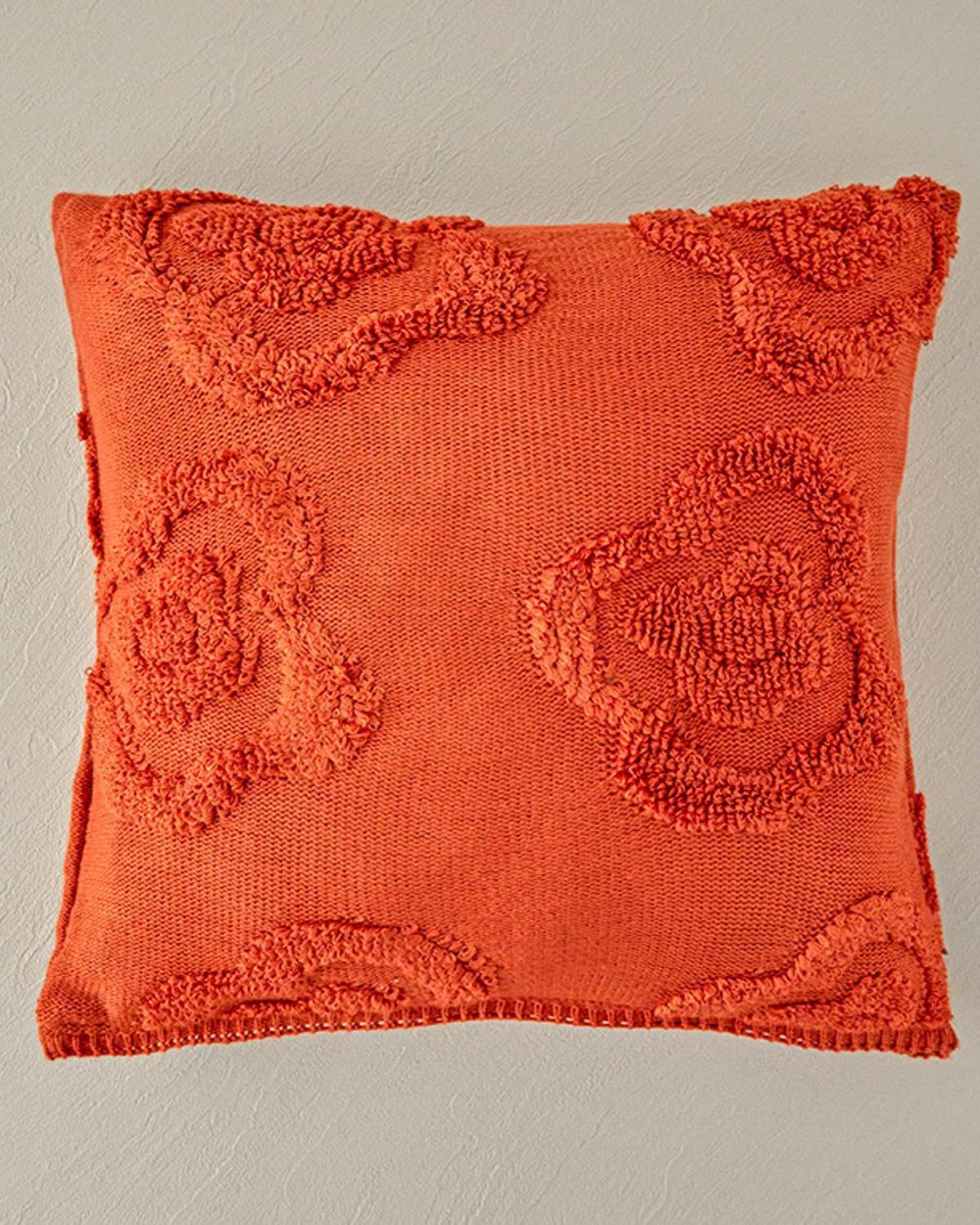 Față de pernă decorativă, LuxWrap, acril, 45x45 cm, cărămiziu