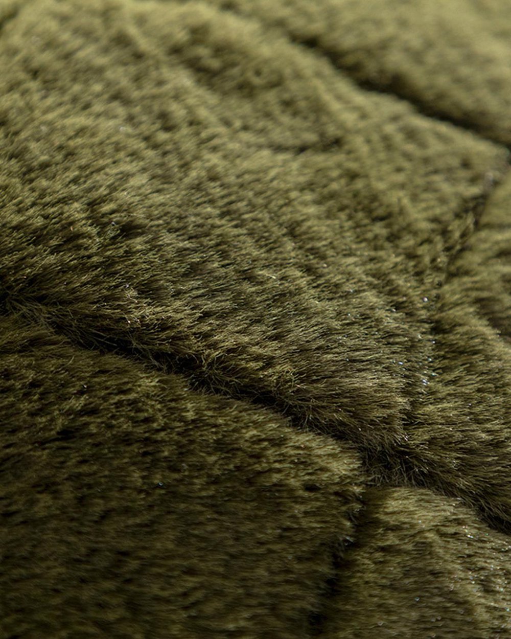 Față de pernă decorativă, Soft Touch, blană artificială, 45x45 cm, kaki