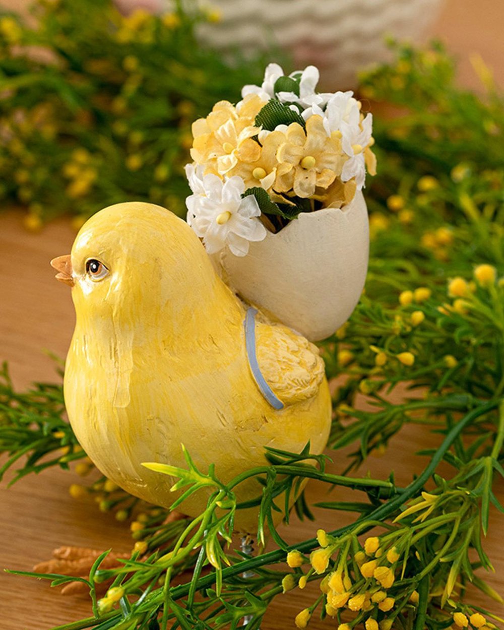 Chick Heart Decorative Object 8x6.2x10.6 cm Yellow