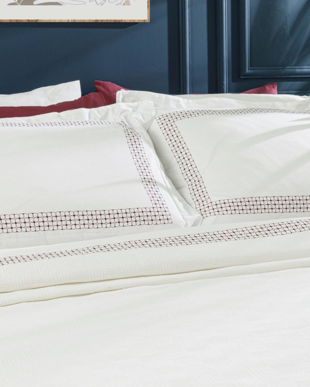 Flamel Imprimare Pe Panou Imprimat King Size Set Pătură De Vară 240x220 cm Bordo