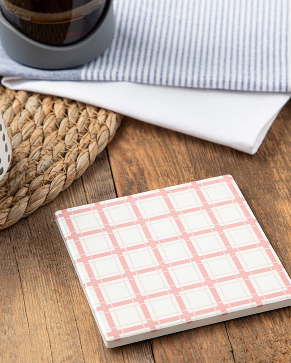 Fleurir Silicone Coaster 11 cm Pink