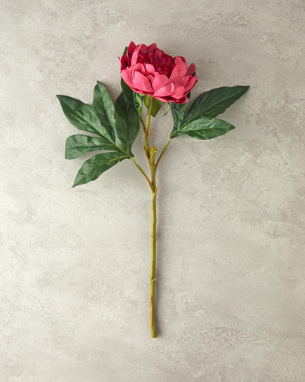 Floare artificiala, Peony Dream, plastic, 58 cm, roz inchis