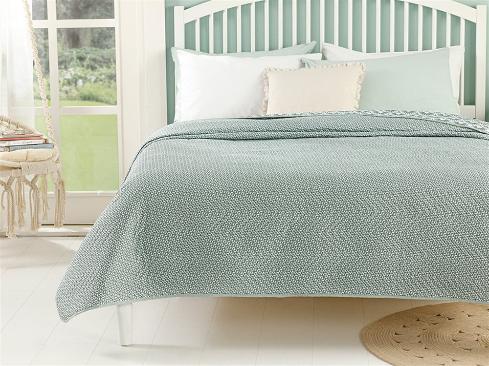 floarea-soarelui Pentru o persoana  CUVERTURĂ MULTIFUNCTIONALA 160x220 cm Seledon,