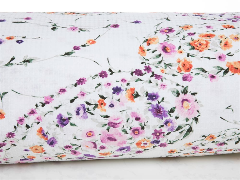 Flora paisley Bumbac Satinat Single Lenjerie De Pat 160x220 cm Lila