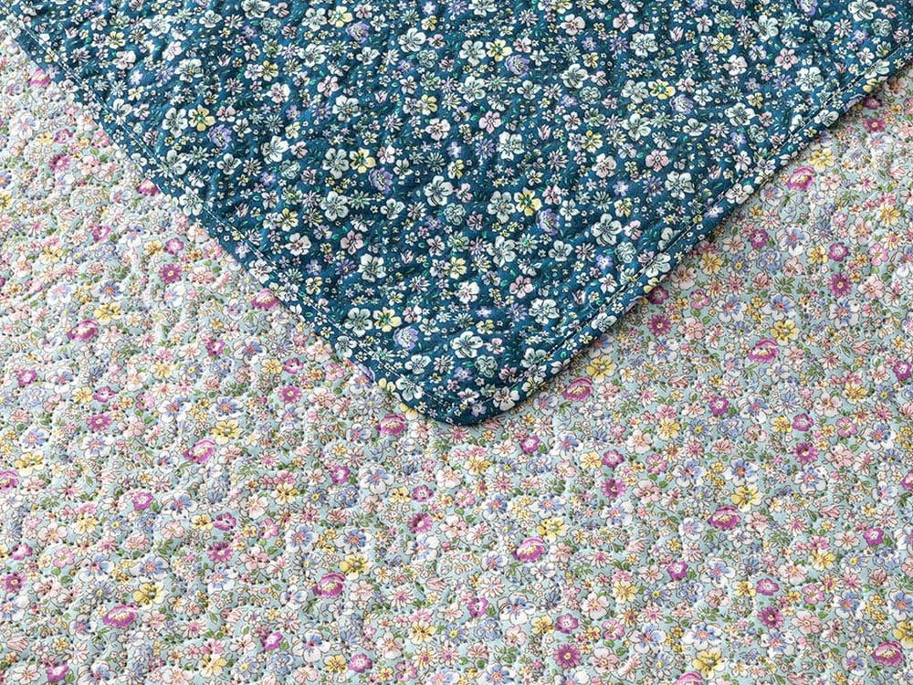Floral Heaven Set Cuvertură De Pat King Size, Multifuncțional, 240*220 Cm, Albastru Colbalt