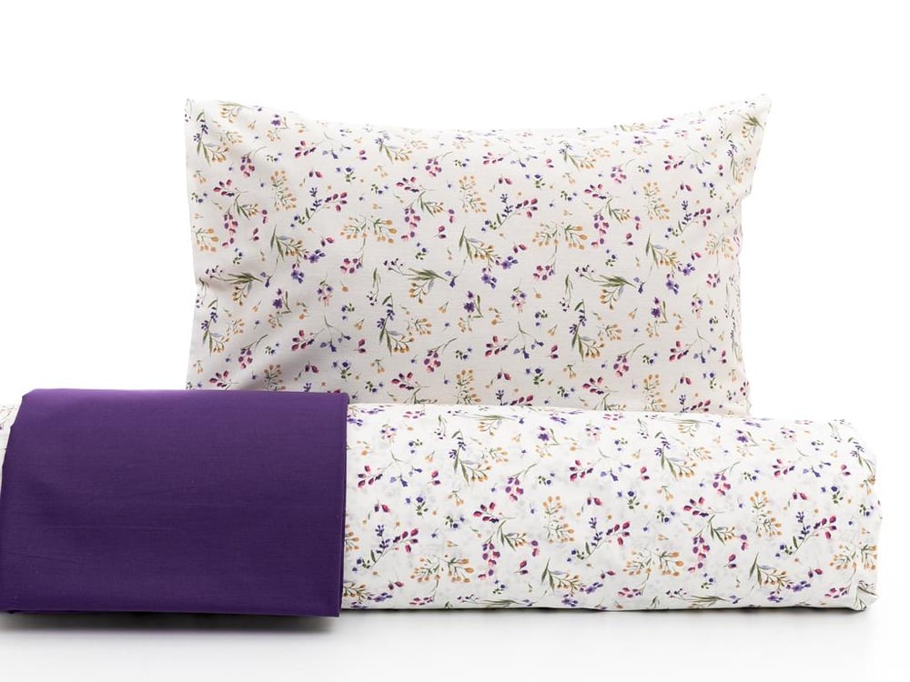 Flori de munte Single Set Lenjerie De Pat 160x220 cm Violet