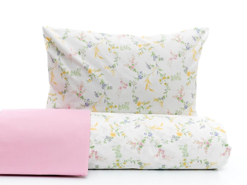 Flori erbacee Single Set Lenjerie De Pat 160x220 cm Culoarea Trandafirului Uscat.