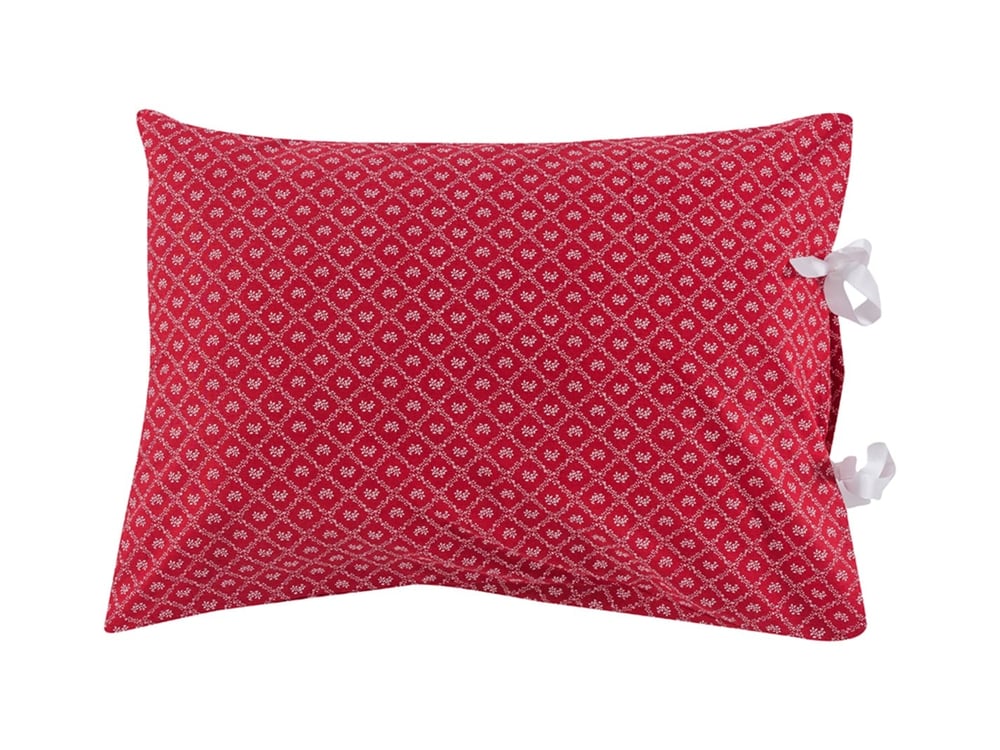 Flori rustice Cu Bumbac Cu 2 Piese Față De Pernă 50x70 cm Roșu