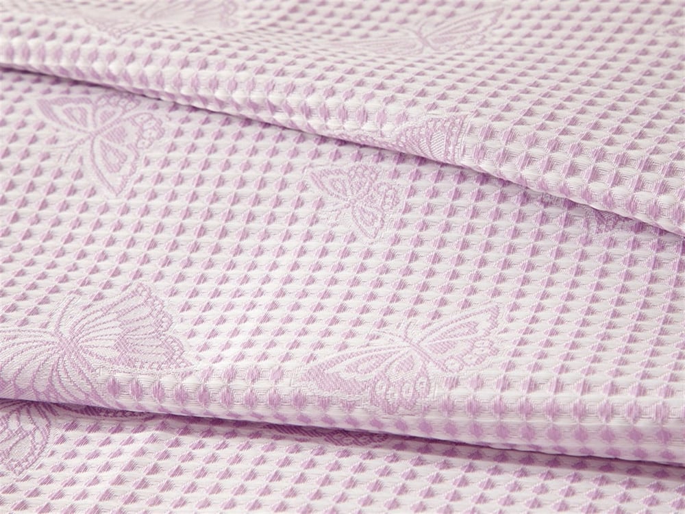 Fluturi  Jacard Persoană dublă  CUVERTURĂ 220x230 cm Orhidee violet