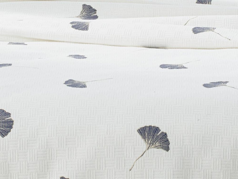 Ginkgo Leaf  Cu imprimeu Pentru o persoana  CUVERTURĂ 150x220 cm Albastru inchis