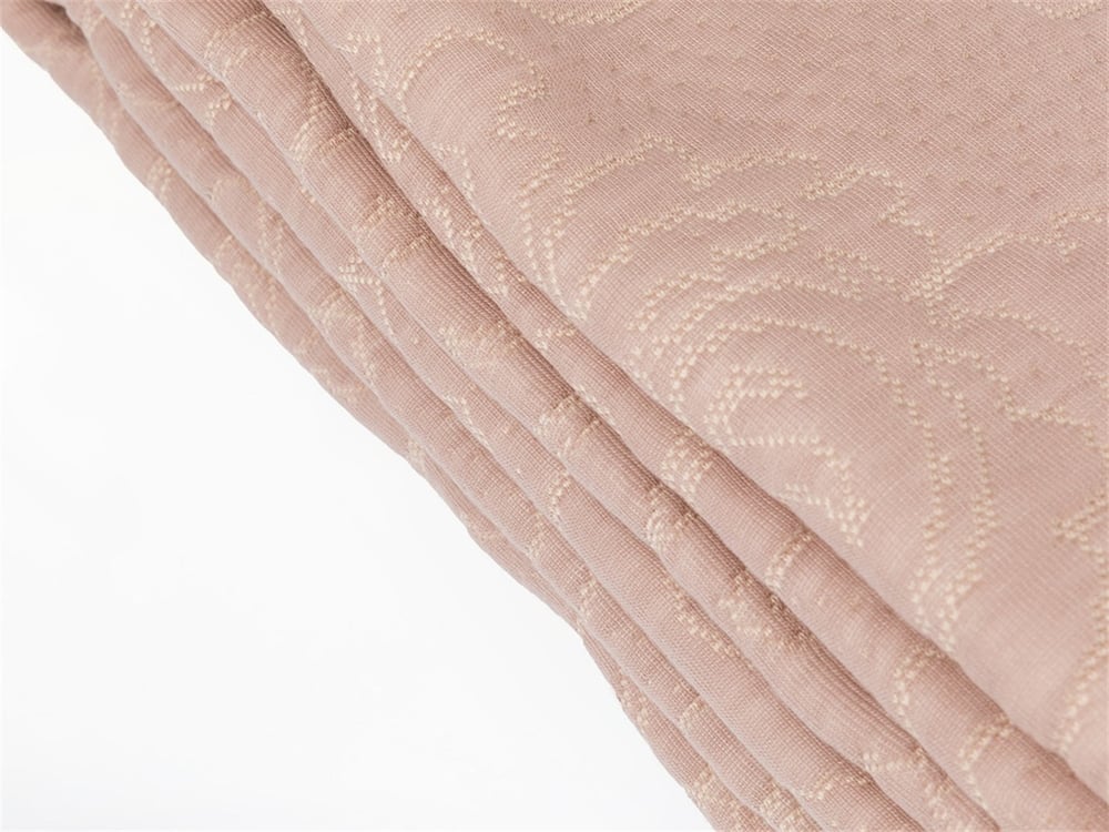 Glam Damask  Împletitură Pentru o persoana  SET CUVERTURĂ DE PAT 160x240 cm Roz pulbere.
