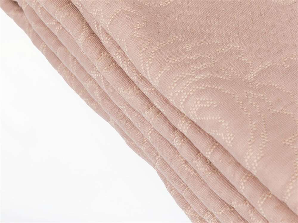 Glam Damask  Împletitură Persoană dublă  SET CUVERTURĂ DE PAT 240x260 cm Roz pulbere.