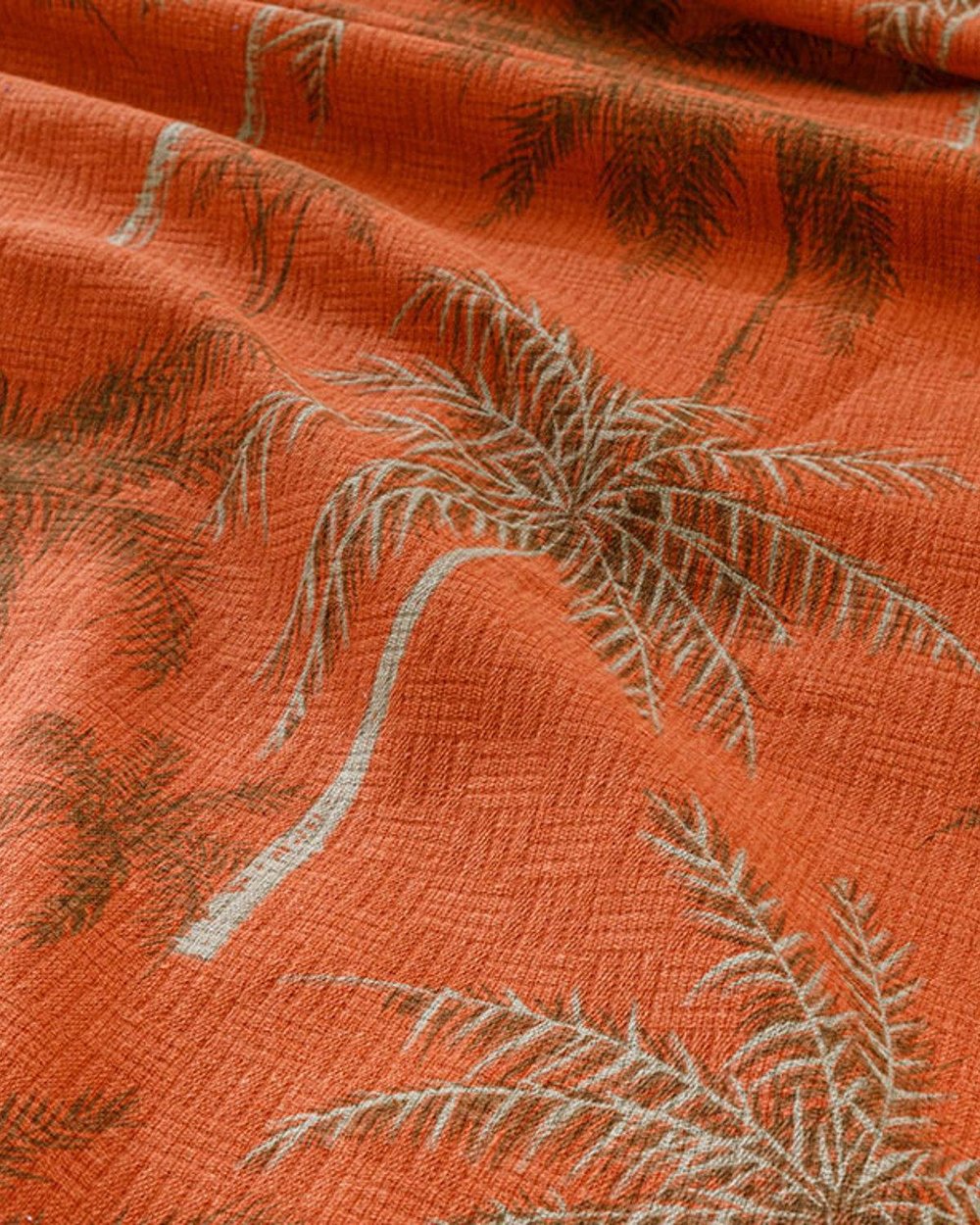 Glitter Palm Imprimat Single Pătură De Vară 150x220 cm Portocaliu Ars