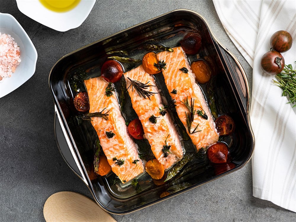 Gloria Heat-resistant Glass Oven Cover 22x22 cm Gold