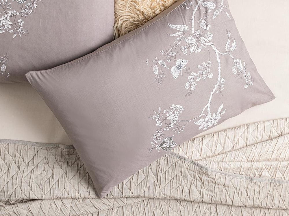 GRĂDINĂ SECRETĂ COTTONY 2 SET  FAȚĂ DE PERNĂ 50X70 CM BROWN