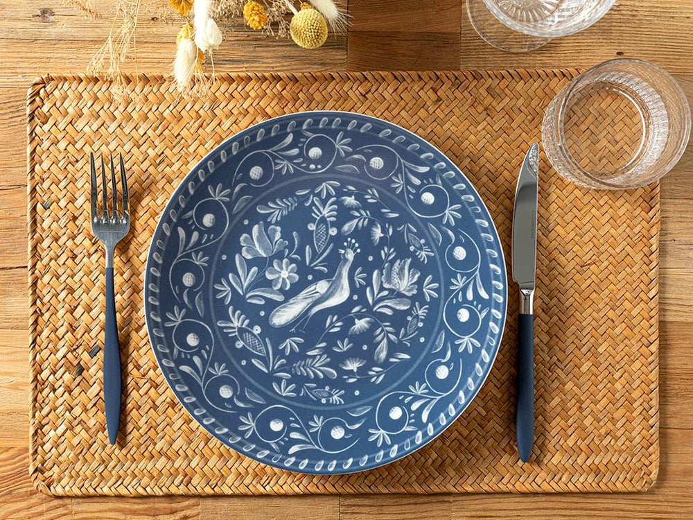 Hermosa Porcelain Service Plate 25 cm Blue