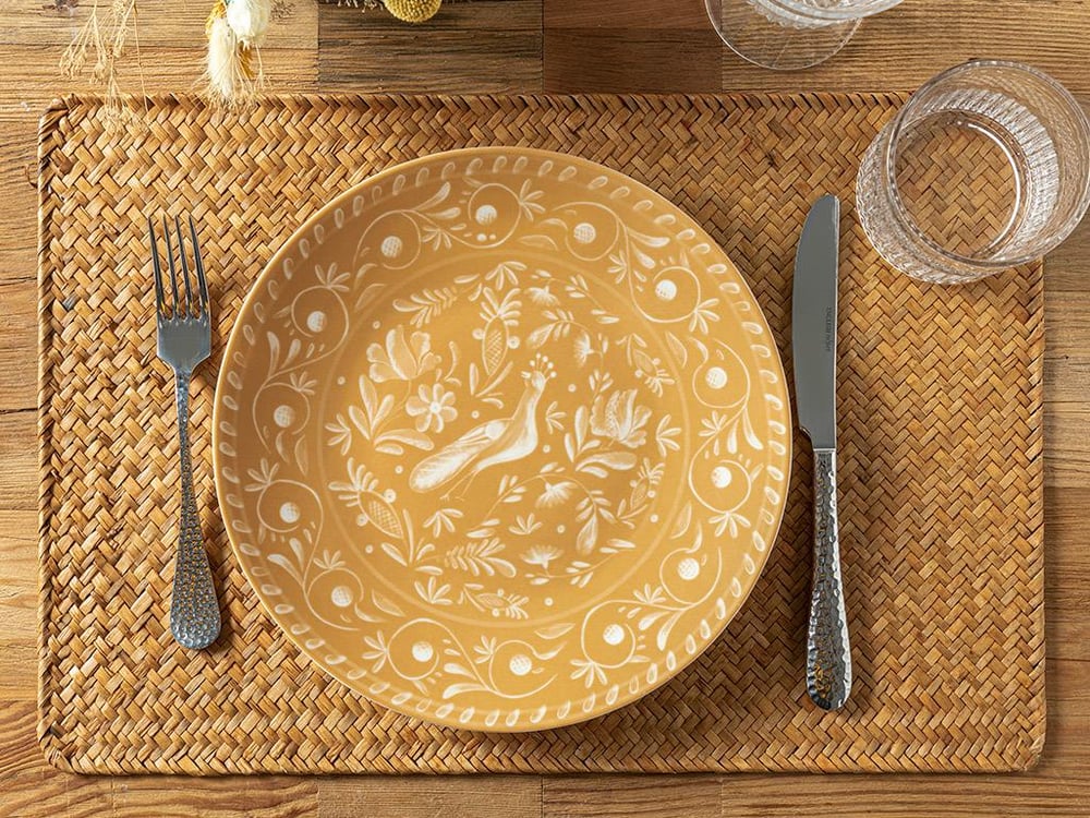 Hermosa Porcelain Service Plate 25 cm Mustard