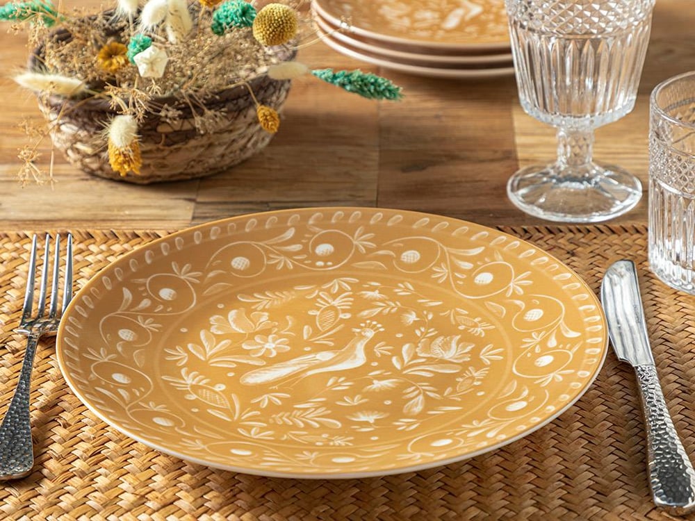 Hermosa Porcelain Service Plate 25 cm Mustard