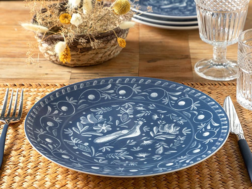 Hermosa Porcelain Service Plate 25 cm Blue