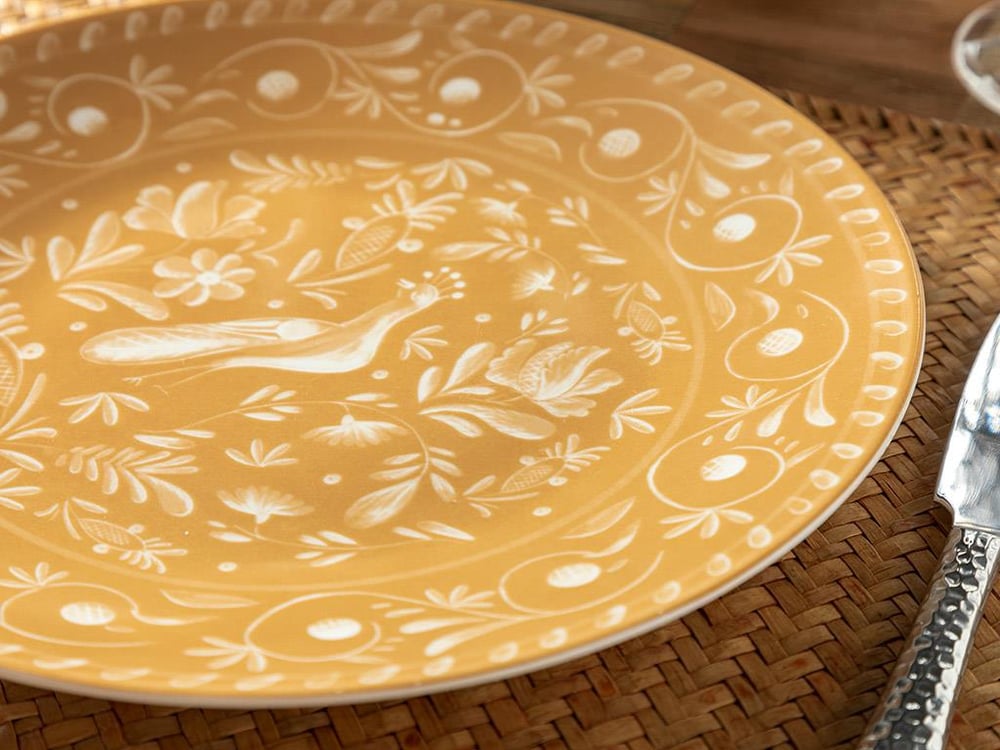 Hermosa Porcelain Service Plate 25 cm Mustard
