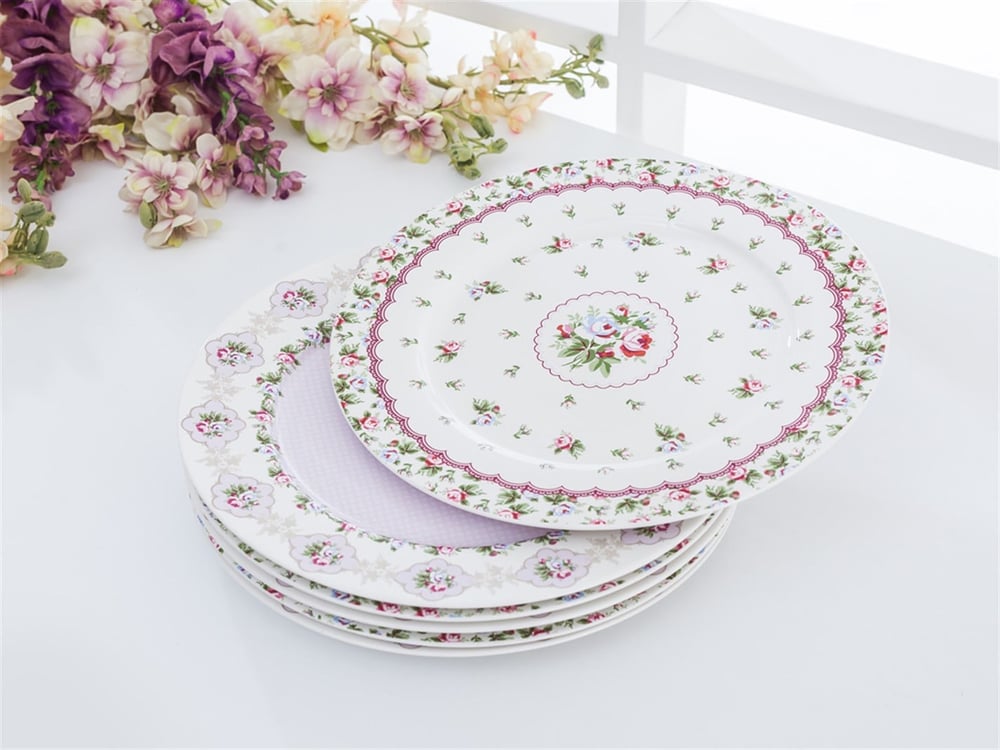 Iarna a crescut  Bonetă China Set 6 Farfurie De Servire 27 Cm Roz