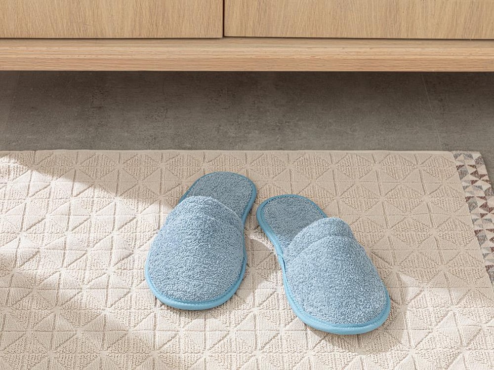 Simple Cottony Cotton Spa Slippers 36-40 İndigo