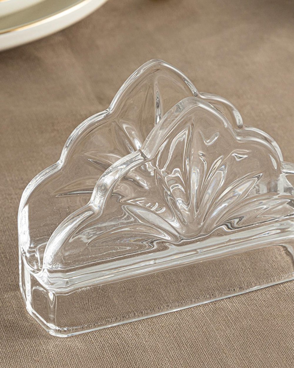 Judie Glass Napkin Holder 13x9 cm Transparent