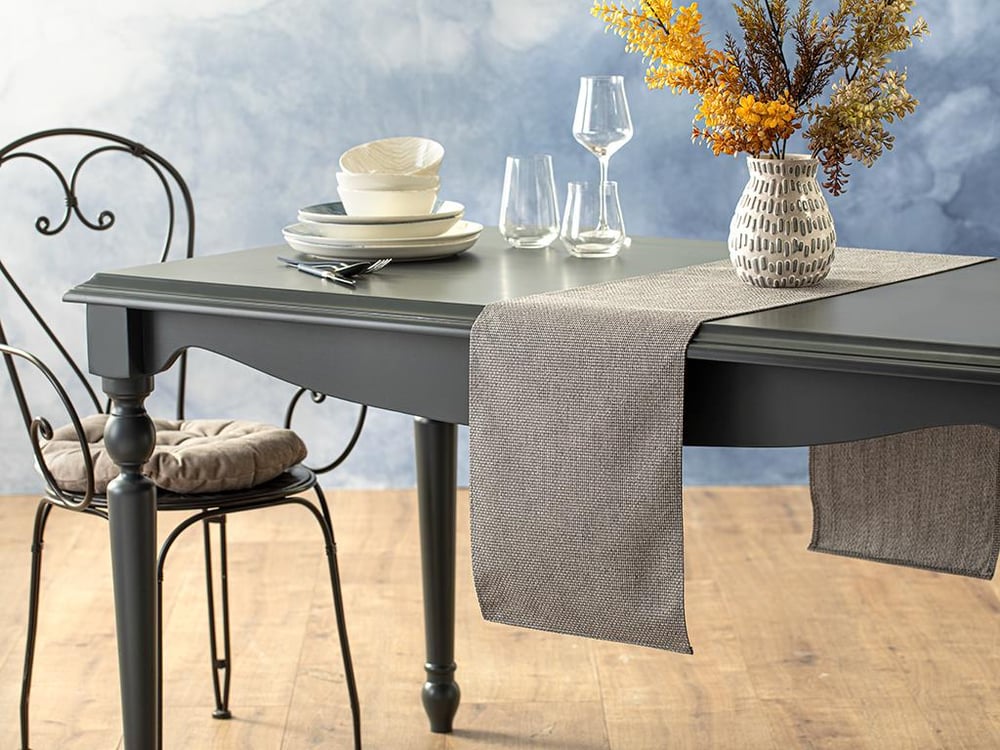 Kiara Polyester Runner 30x160 cm Gray