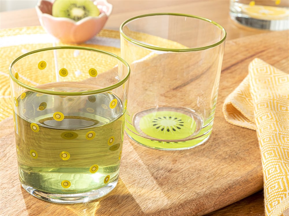 Kiwi Glass 2 pcs Glass 380 ml Green