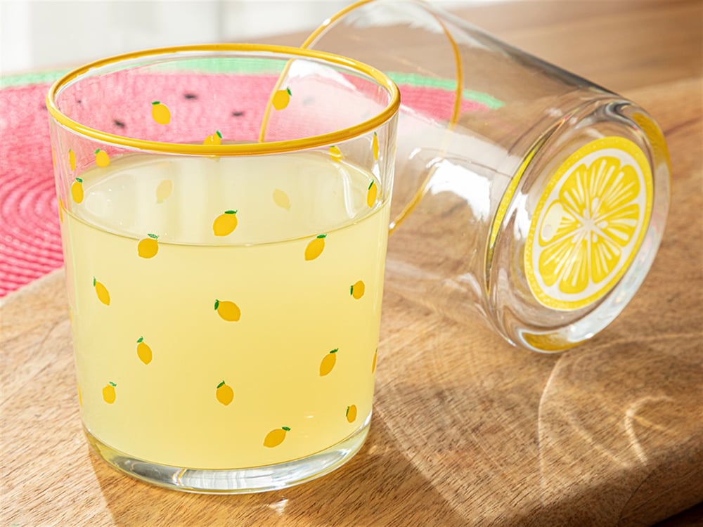 Lemon Glass 2 pcs Glass 380 ml Yellow