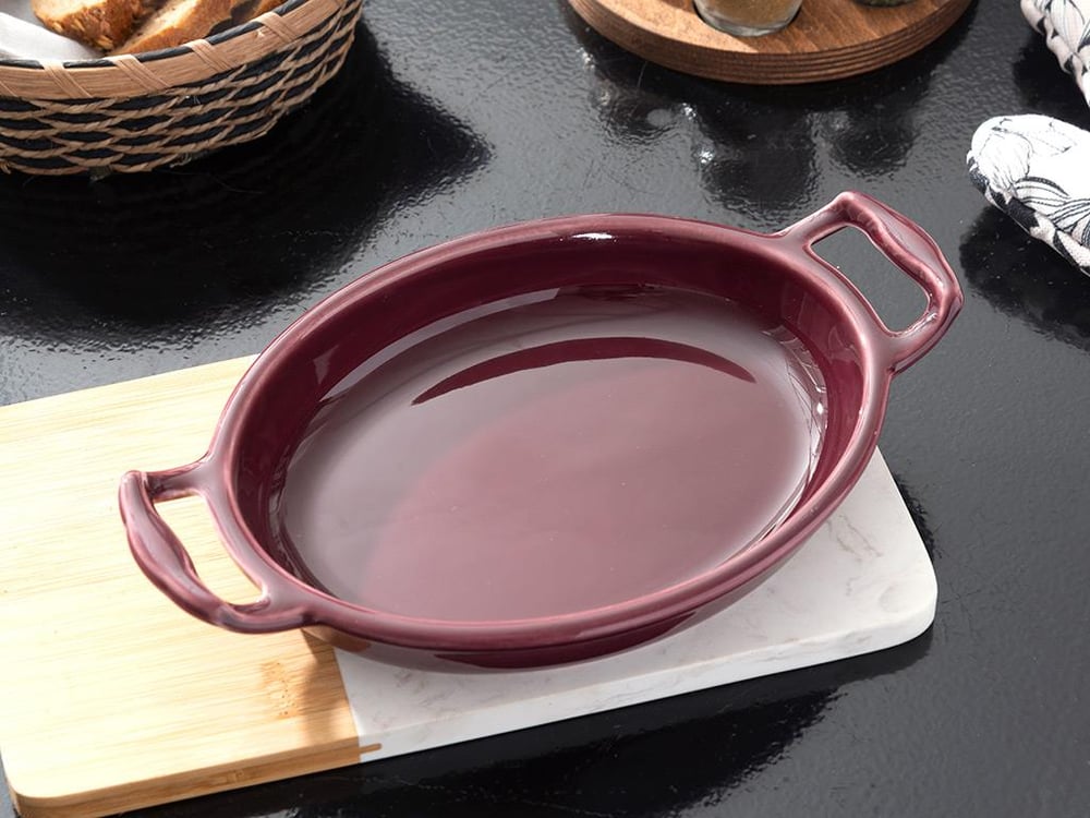 Lacita Porcelain Oven Cover 22 cm Damson