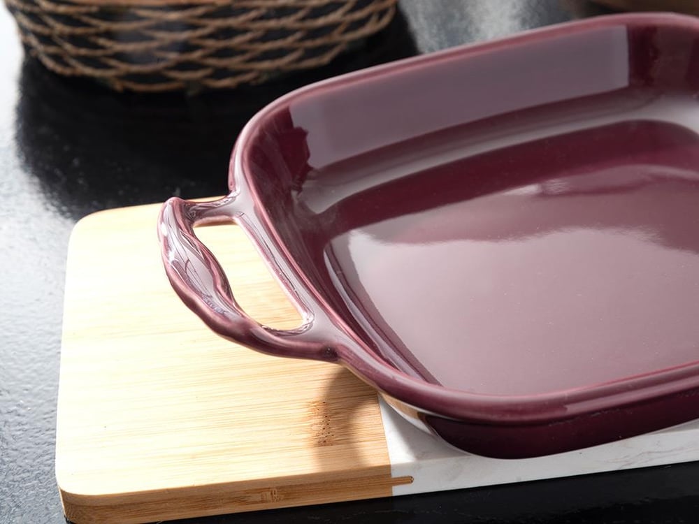 Lacita Porcelain Oven Cover 26 cm Damson