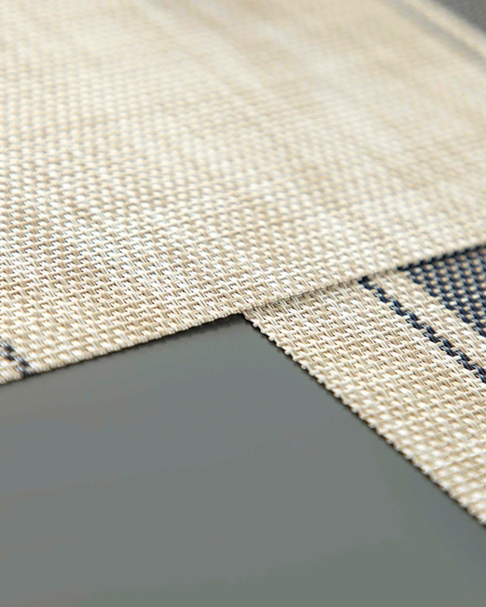 Line Stripe PVC 4 Set Place Mat 30x45 cm Beige