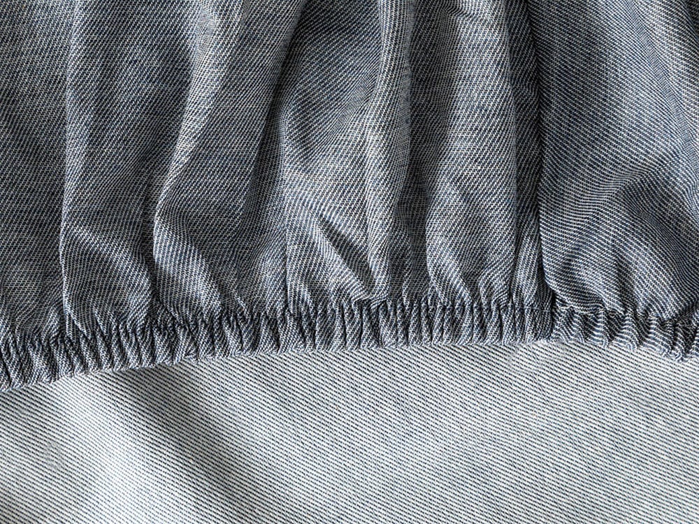 Linea Bold Stripe Twill King Size Set Lenjerie De Pat 240x220 cm Bleumarin