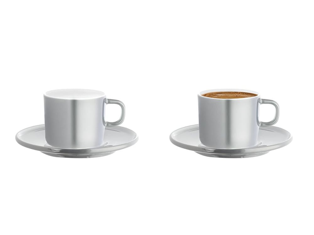 Lola Porcelain 4 Parça 2 Kişilik Coffee Cup Set 80 ml Gray