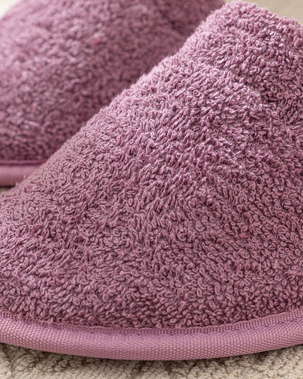 Simple Cottony Cotton Spa Slippers 40-44 Rose Color