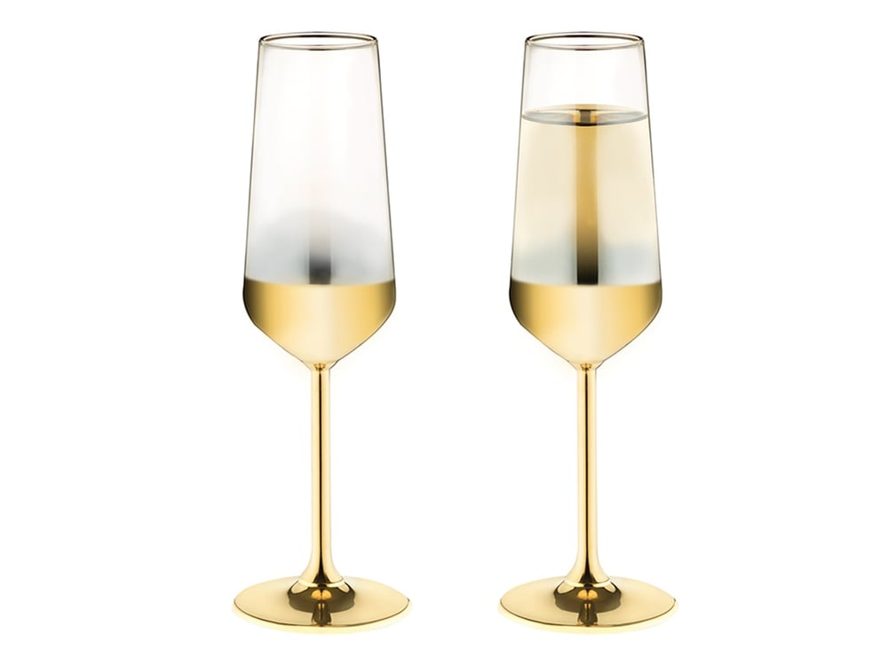 Lydia Glass 2 pcs champagne Glass 195 ml Gold