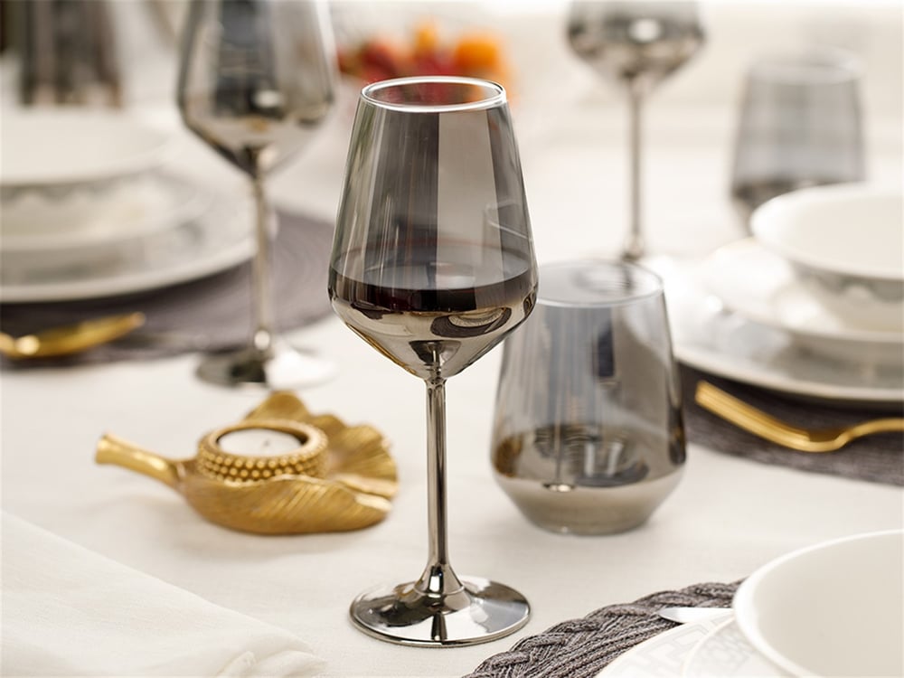 Lydia Glass 2 pcs champagne Glass 350 ml Silver