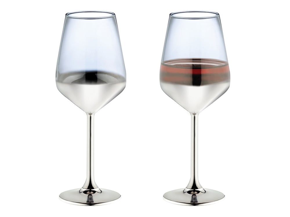Lydia Glass 2 pcs champagne Glass 350 ml Silver