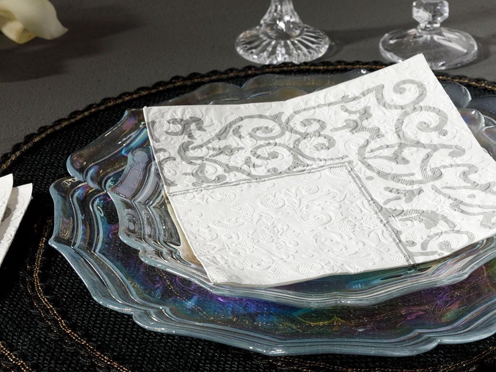 Madeline Paper 20 Pcs Tissue Napkin 33x33 cm Silver.