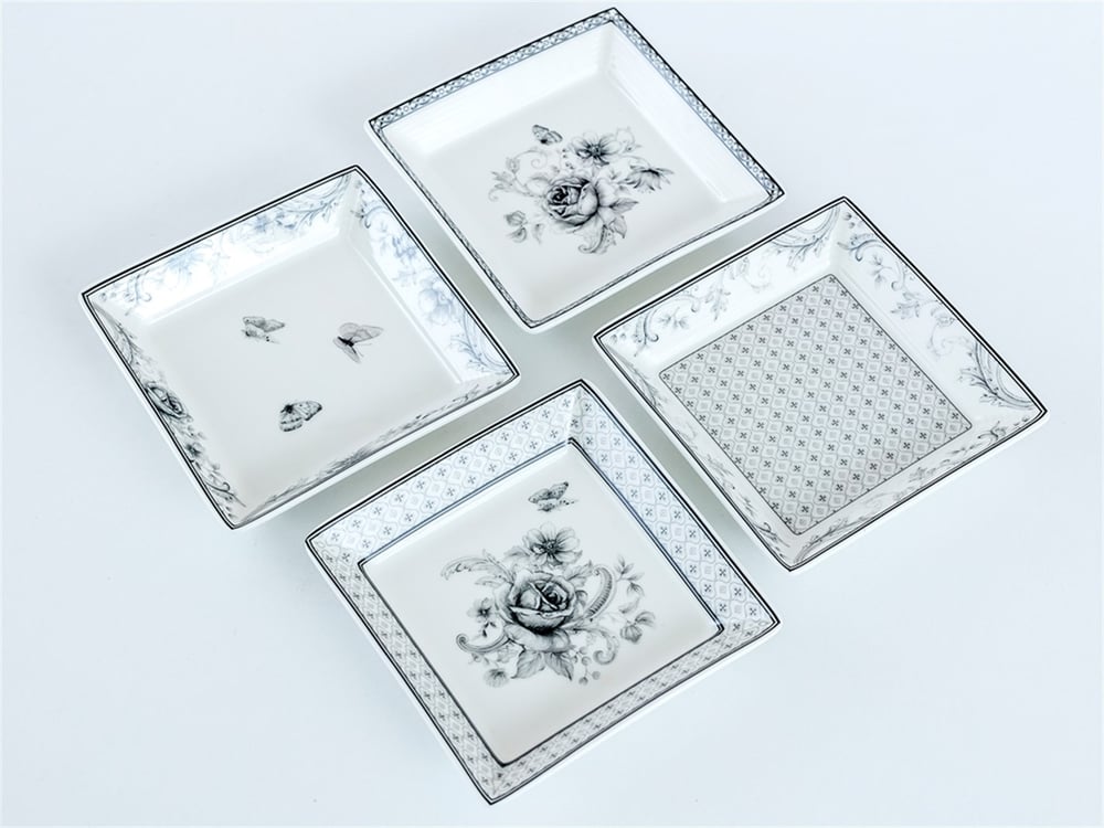 Magie neagră  Bonetă China Set 4 Aperitive 12 Cm Antracit
