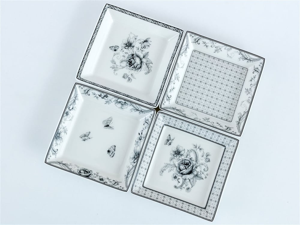 Magie neagră  Bonetă China Set 4 Aperitive 12 Cm Antracit