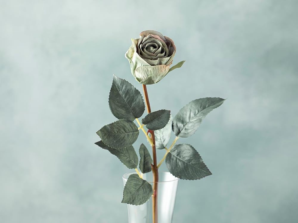 Majestic Rose Floare Artificială , 60 Cm, Mentă - Roz Deschis