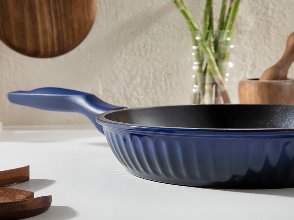 Master Cast Aluminum Casting Fry Pan 26 cm Dark Blue