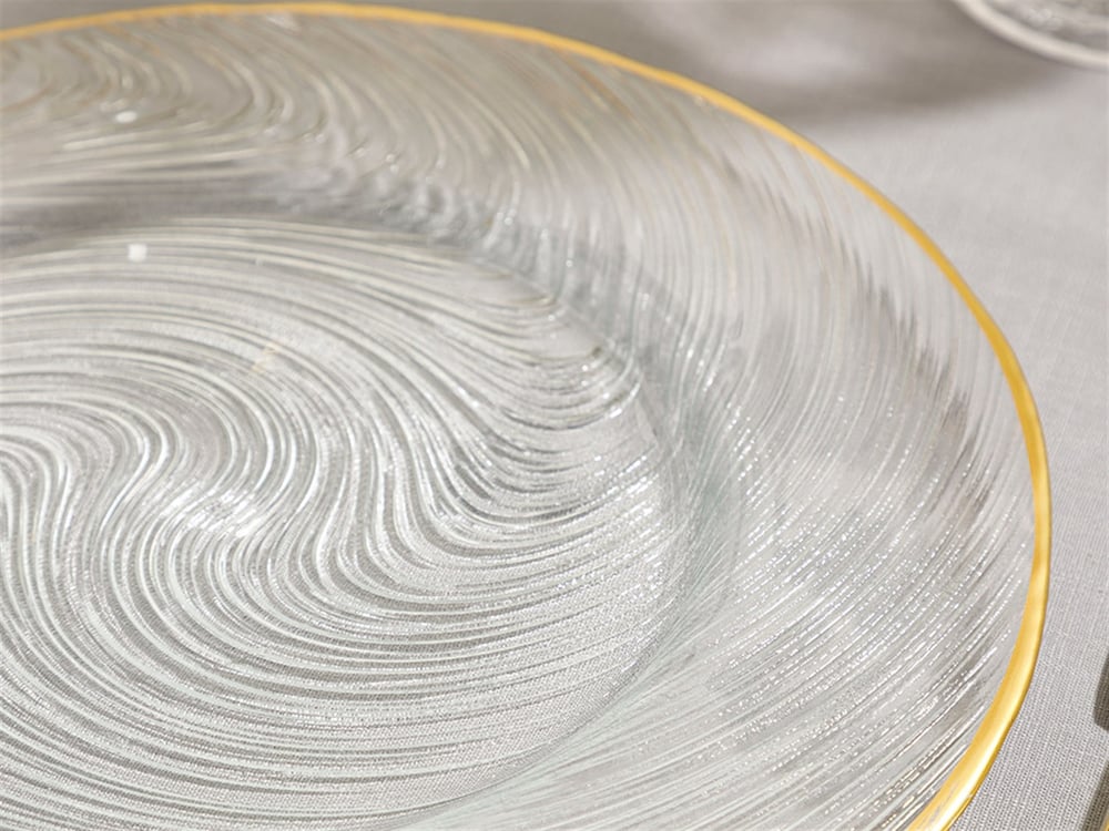Maya Glass Underplate 33 cm Transparent