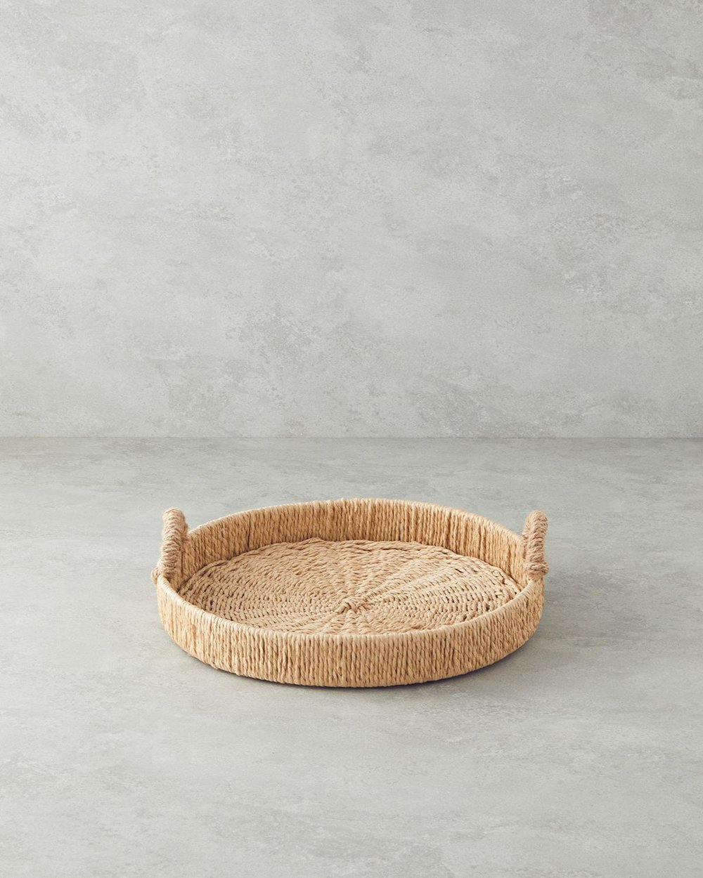 Melange Straw Tray 35 cm Brown